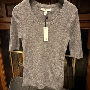 Banana Republic Charcoal Knit Cashmere Sweater